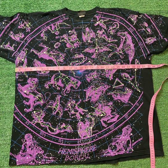 Vintage 1993 LIQUID BLUE Space CONSTELLATIONS Shirt Size 2XL Astrology Zodiac - Picture 7 of 8